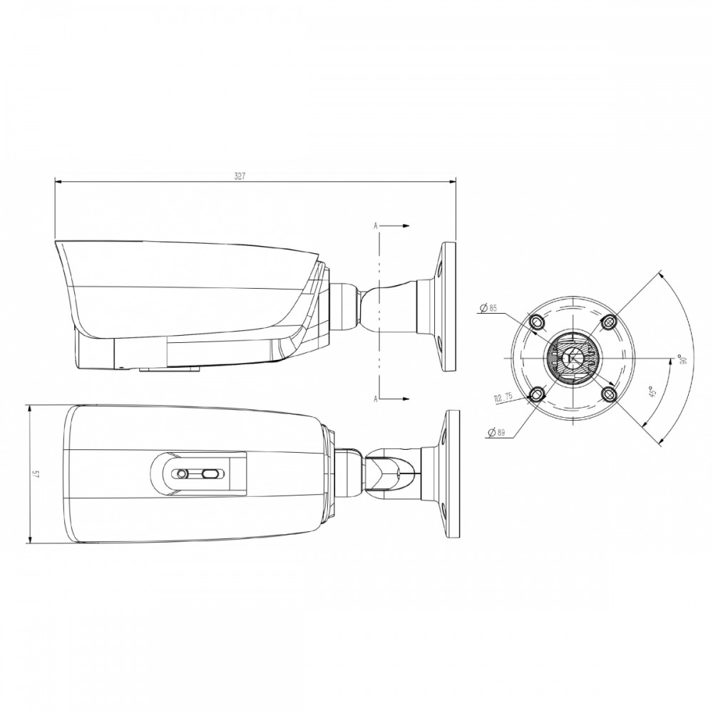 TC-A32L4 Spec:1/A/E/2.8-12(проект) IP камера уличная 2Mп
