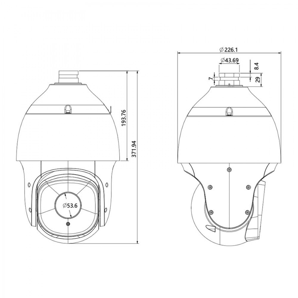 TC-H326S Spec:33X/I/E поворотная IP камера 2Mп