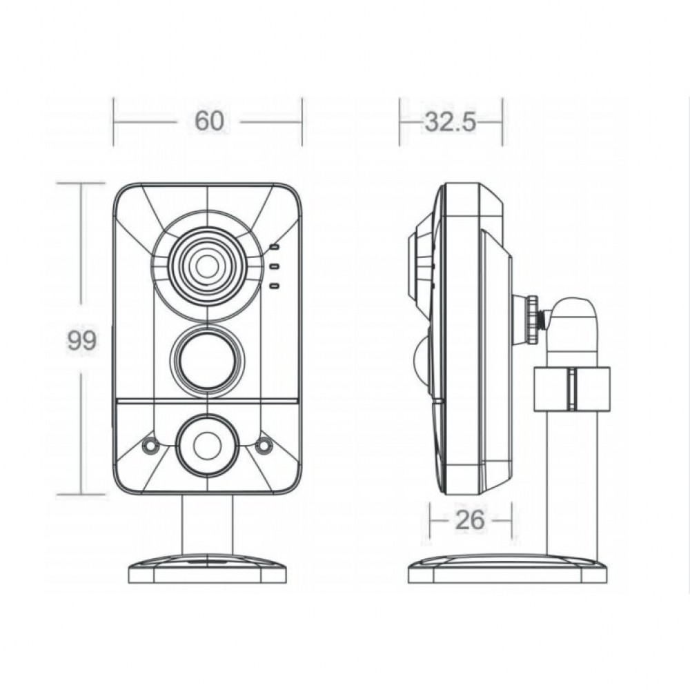 TR-D7121IR1 (1.9мм) Компактная 2Мп IP-камера