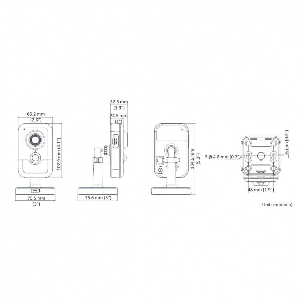 DS-I214(B) (4 мм) 2Мп внутренняя IP-камера