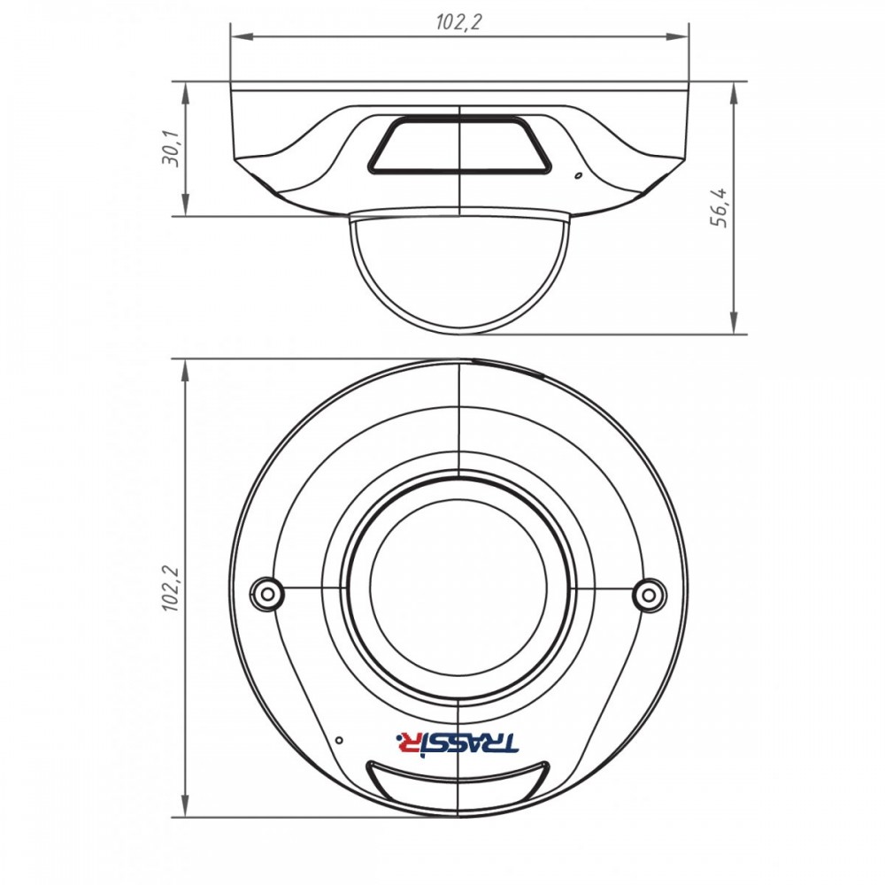TR-D4151IR1 2.8 Миниатюрная вандалостойкая 5Мп IP-камера.