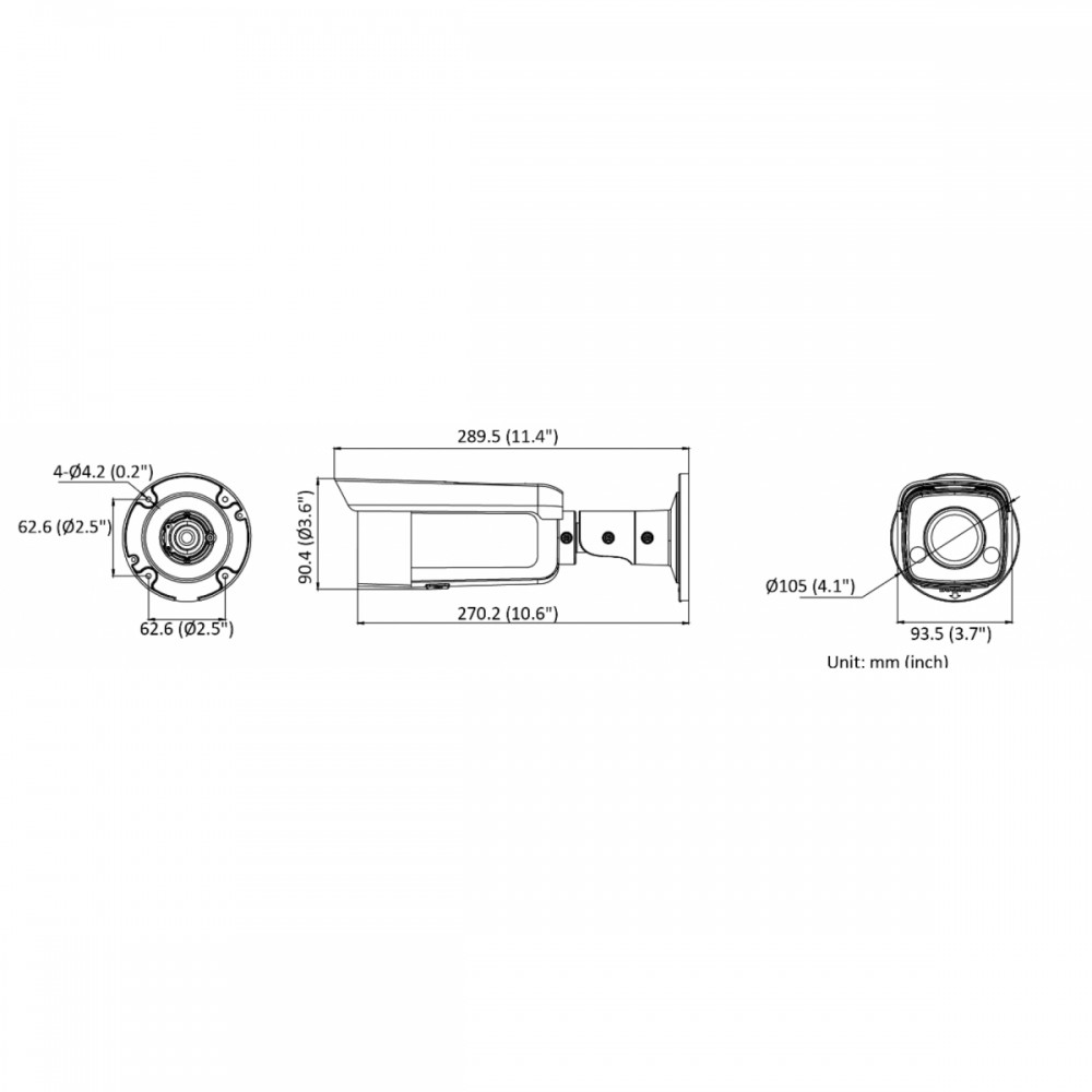 DS-2CD2T47G2-L(C) (4 мм) 4 Мп цилиндрическая IP-камера