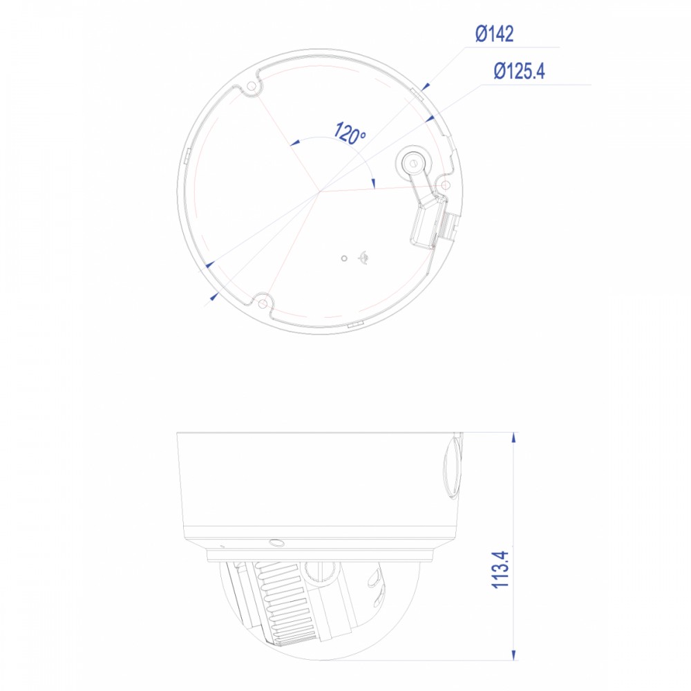 TR-D3183ZIR3 v2 2.7-13.5 Уличная 8Мп IP-камера с ИК-подсветкой