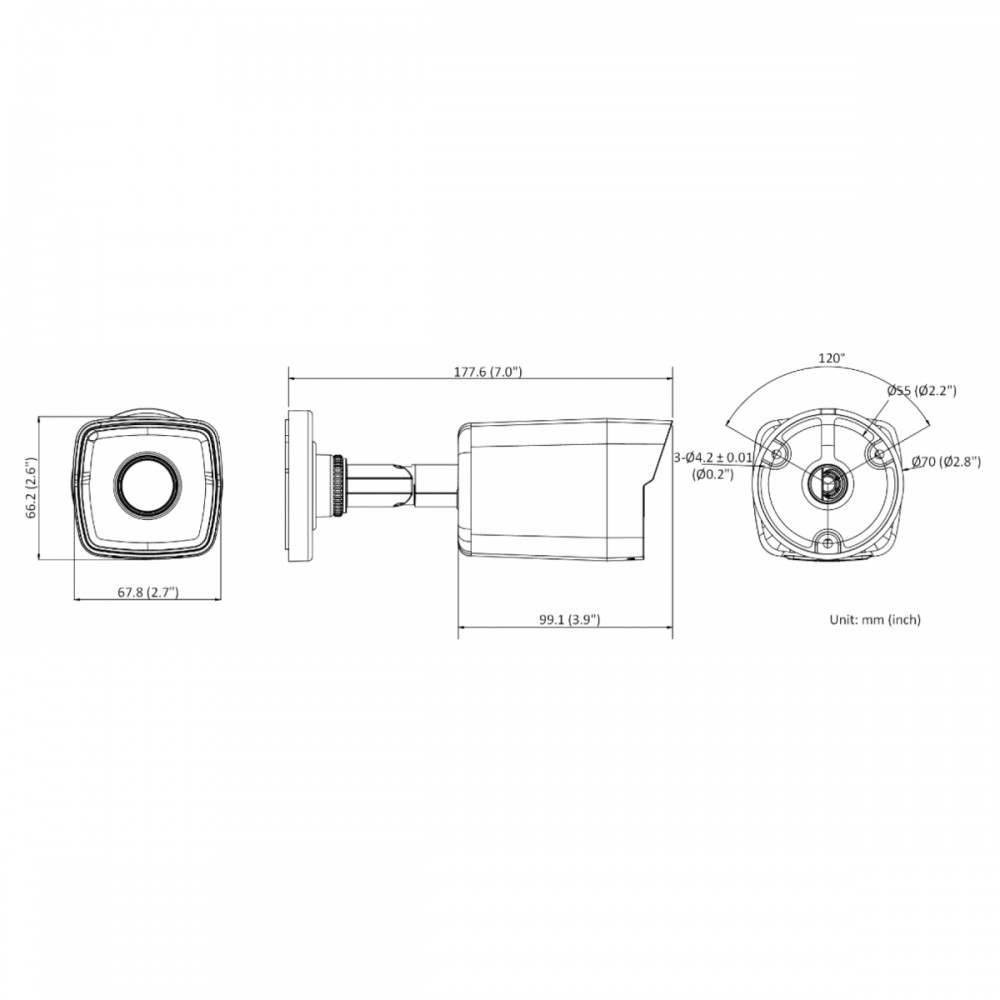 DS-I200 (D) (2.8 mm) 2Мп уличная цилиндрическая IP-камера