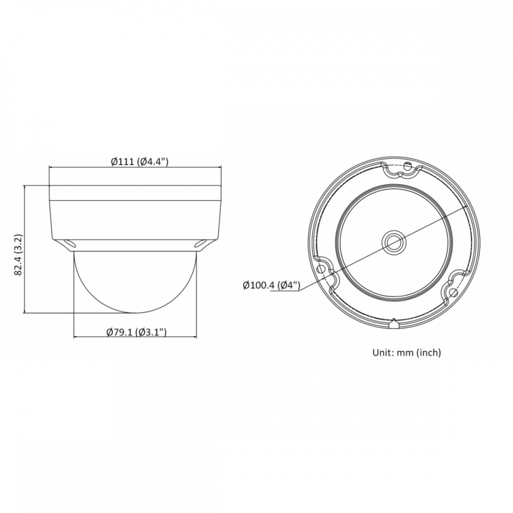 DS-I402(C) (2.8 mm) 4Мп уличная купольная IP-камера