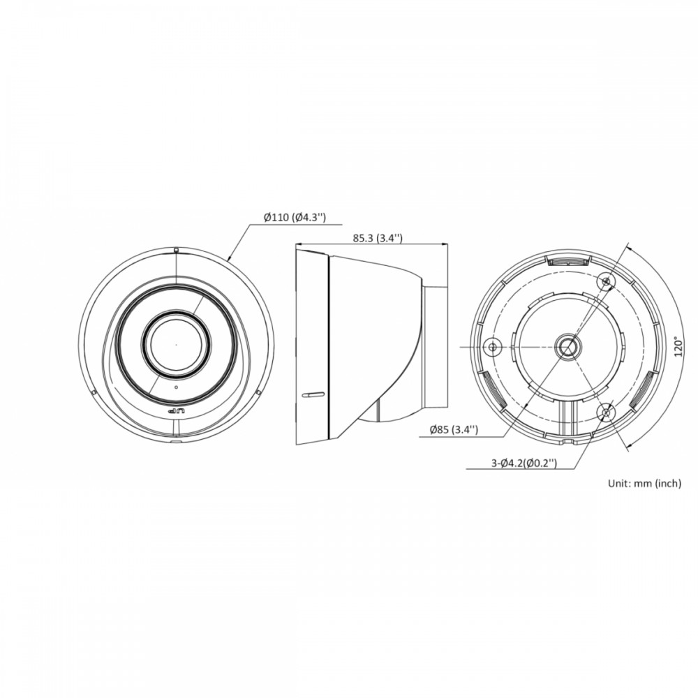 DS-I453M(B) (4 mm) 4Мп уличная купольная IP-камера