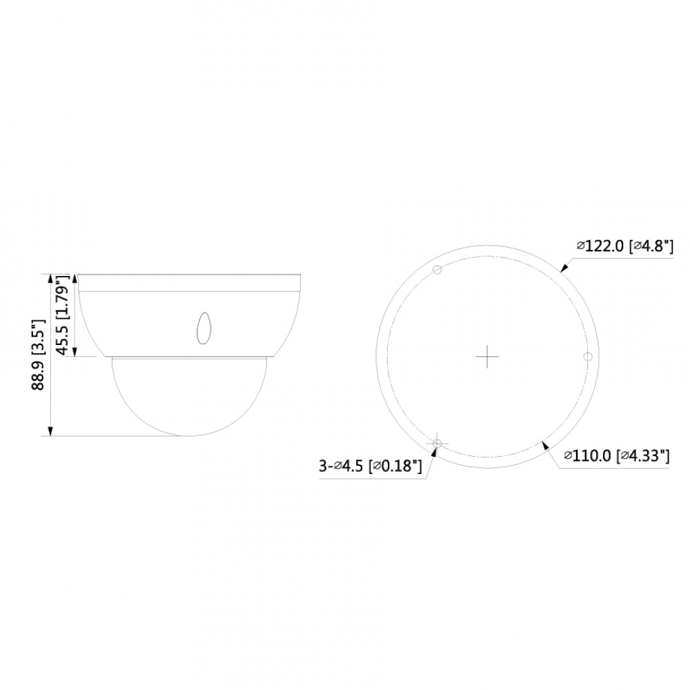 DH-IPC-HDBW5541RP-ASE-0280B Уличная купольная IP-видеокамера с ИИ 5Мп