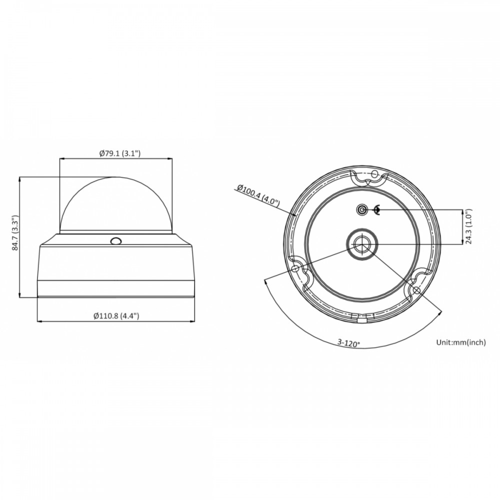 DS-2CD2123G2-IS (2.8 мм) 2 Мп уличная купольная IP-камера