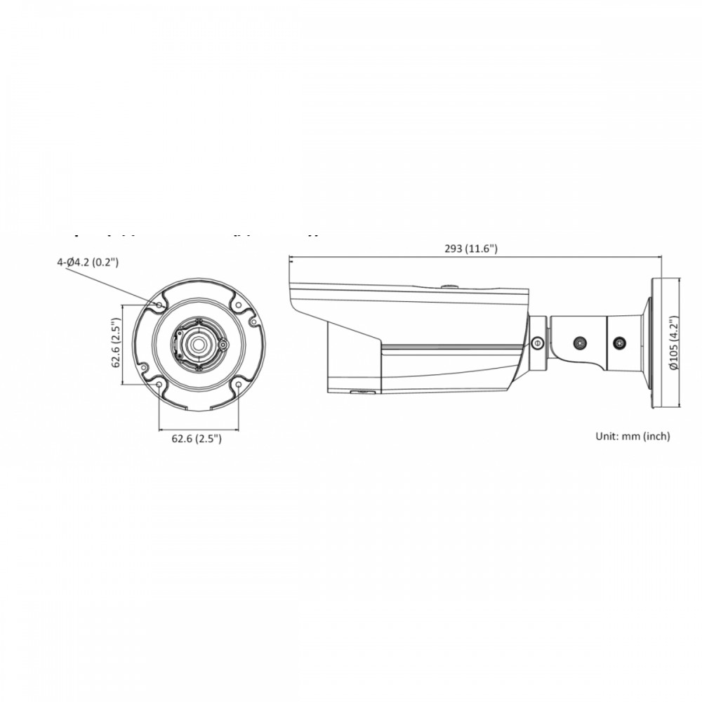 DS-2CD2T23G2-4I (4 мм) 2 Мп уличная цилиндрическая IP-камера