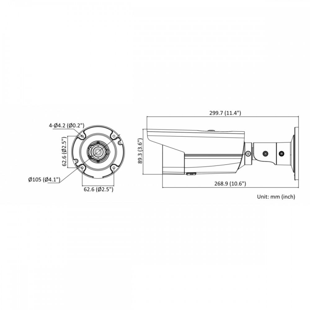 DS-2CD2T83G2-2I (4мм) 8 Мп цилиндрическая IP-камера