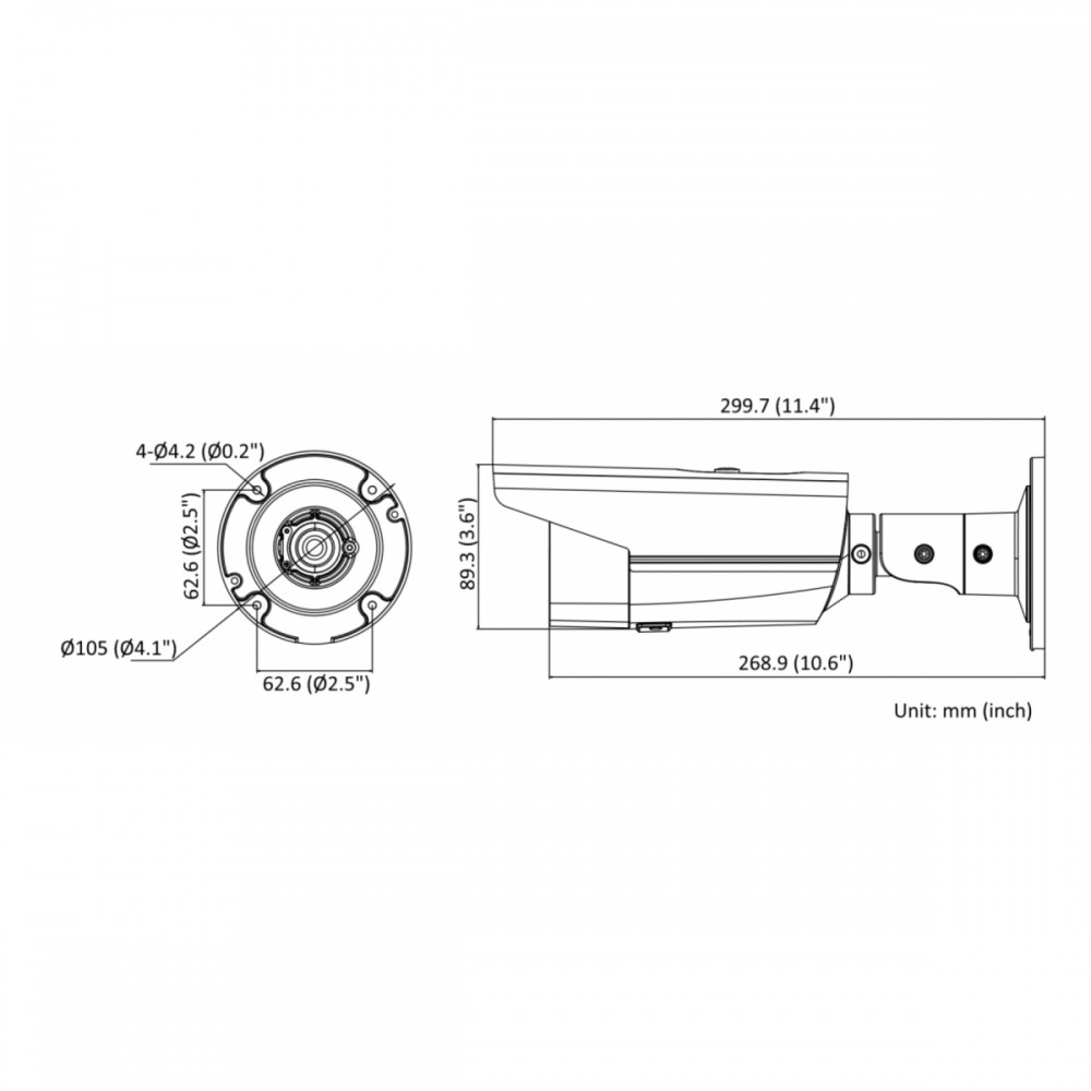 DS-2CD2T83G2-4I (4мм) 8 Мп цилиндрическая IP-камера