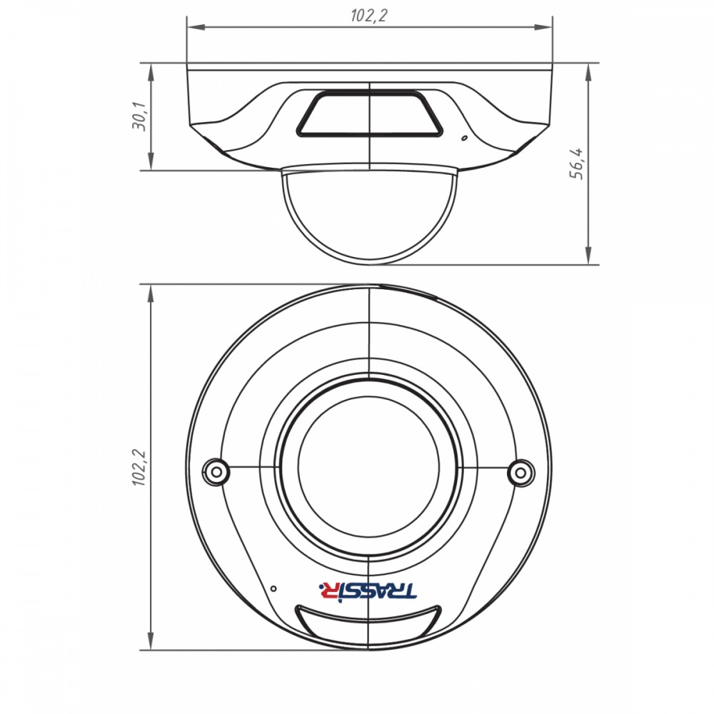 TR-D4221WDIR2 2.8 Миниатюрная купольная вандалозащищенная 2MP IP-камера