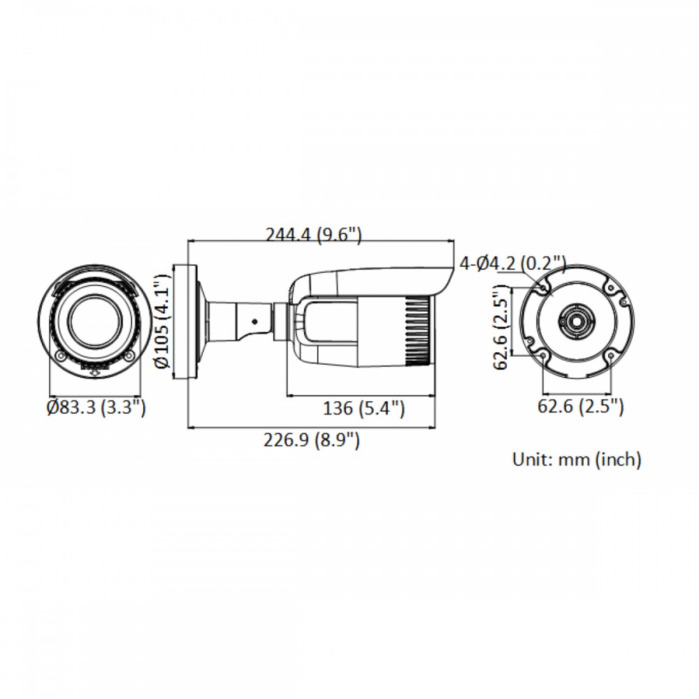 DS-I256Z (2.8-12 mm) 2Мп уличная цилиндрическая IP-камера