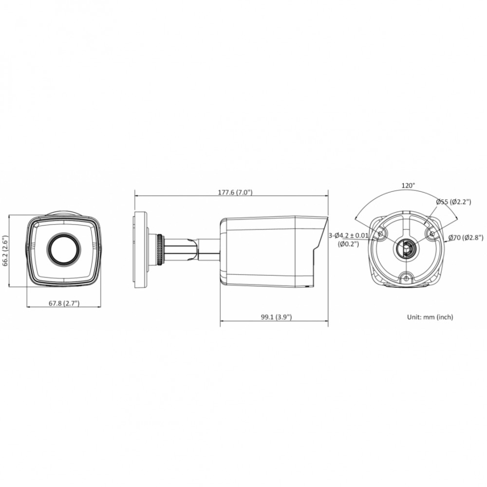 DS-I400(С) (6 mm) 4Мп уличная цилиндрическая IP-камера