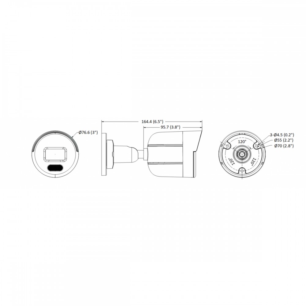 DS-I250L(B) (4 мм) ColorVu 2Мп уличная цилиндрическая IP-камера