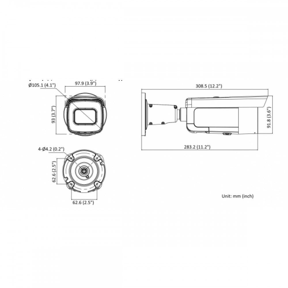IPC-B682-G2/ZS 8Мп уличная цилиндрическая IP-камера