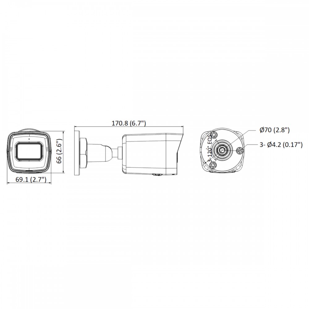 DS-I650M(B)(2.8mm) 6Мп уличная цилиндрическая IP-камера