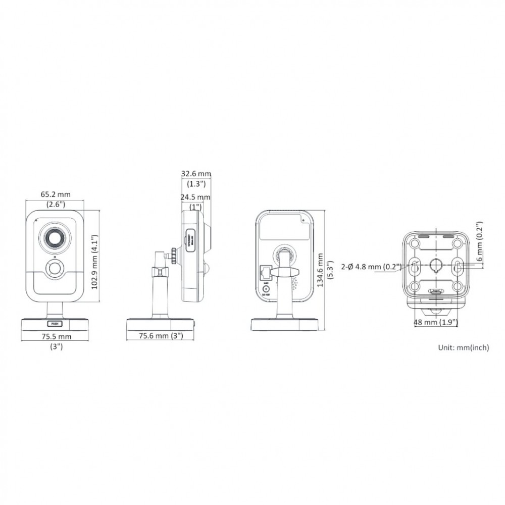 DS-I214W(B) (4 мм) IP камера 2Мп компактная