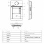 VDP-D4214W/Flush 2Мп IP вызывная панель на четырех абонентов