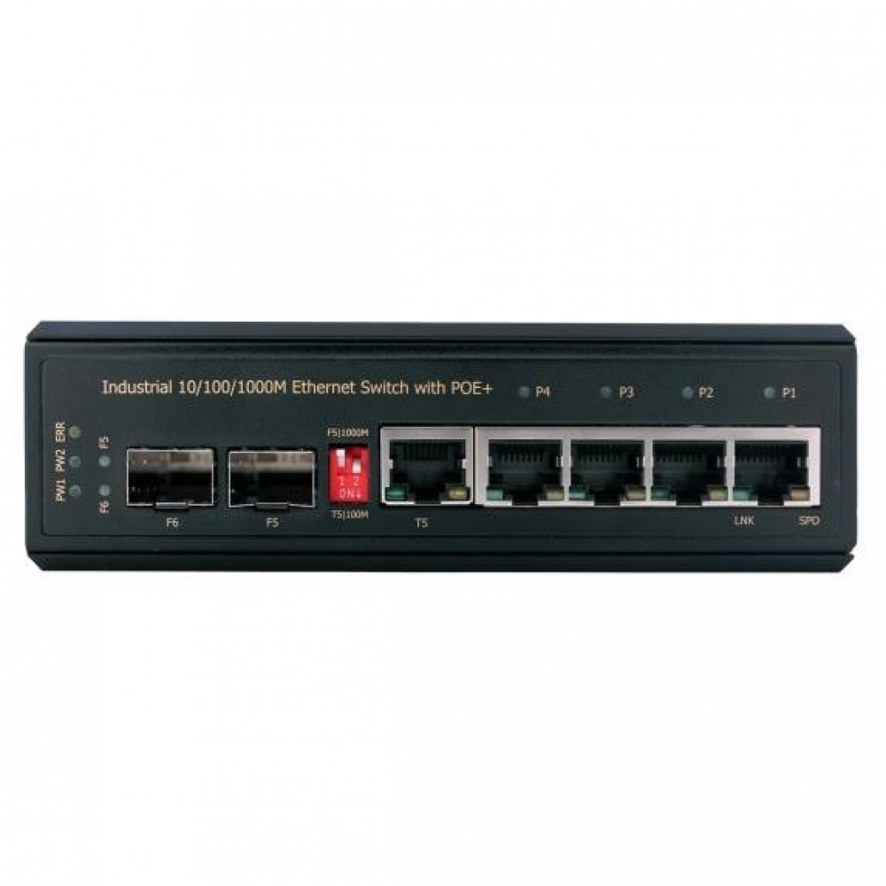 SW-8052/IC Промышленный неуправляемый коммутатор Gigabit Ethernet на 6 портов.