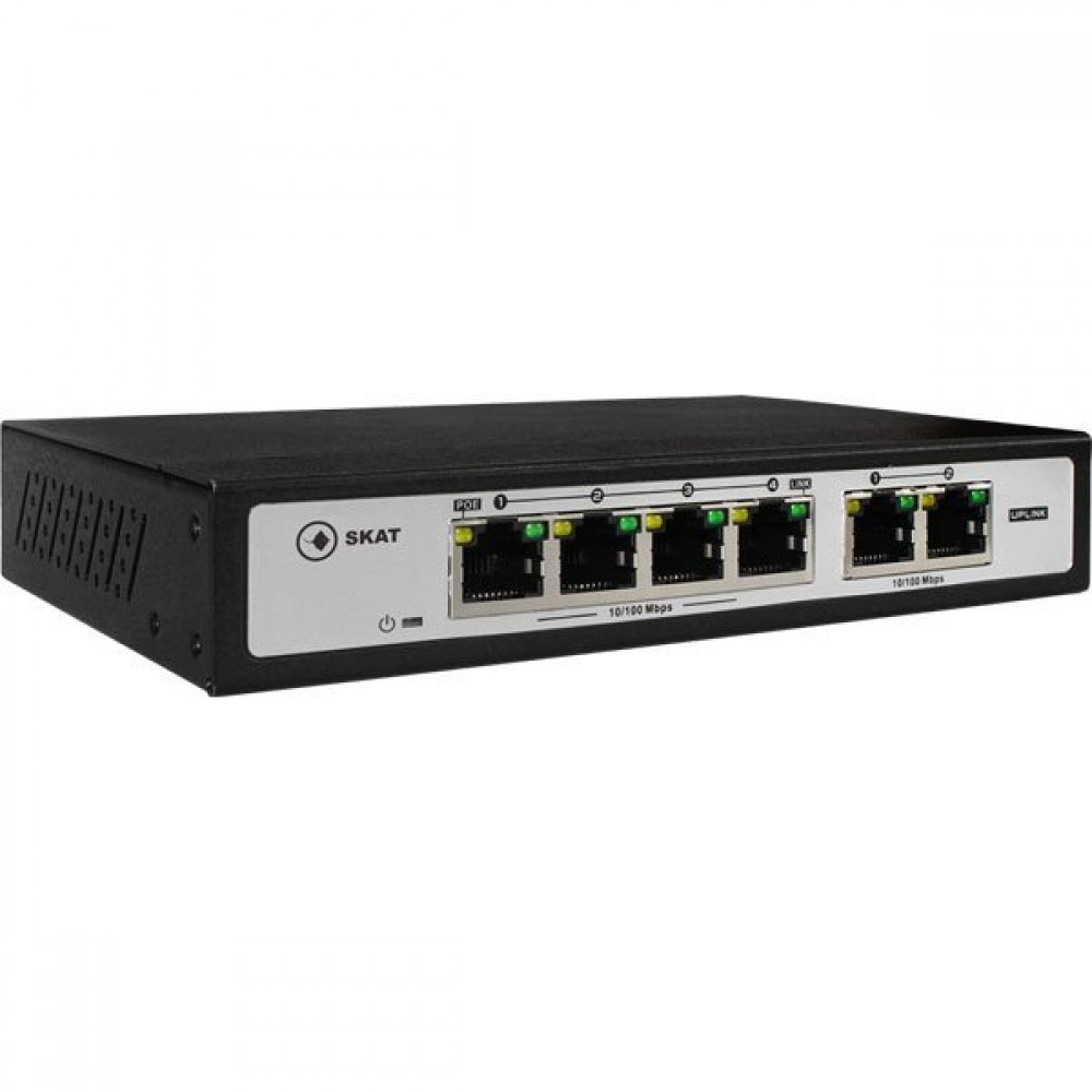 SKAT PoE-4E-2E Специализированный неуправляемый PoE коммутатор
