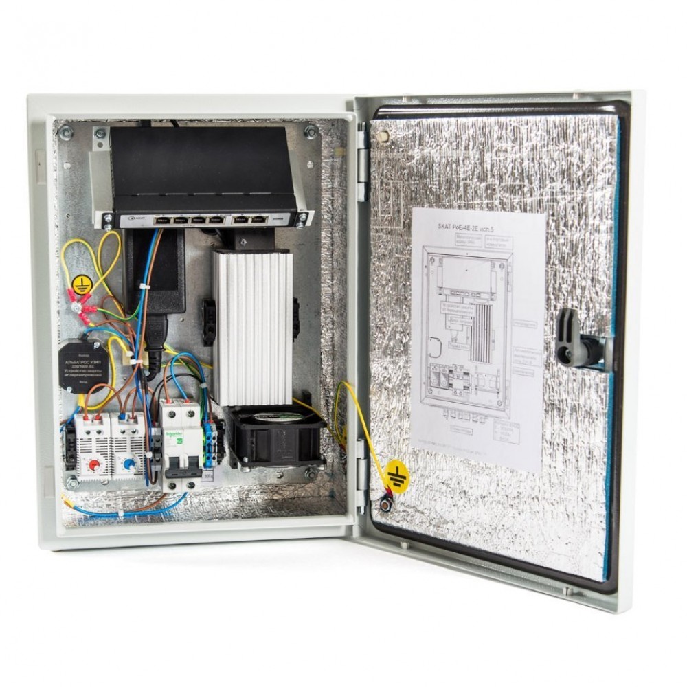 SKAT PoE-4E-2E исп.5 Специализированный неуправляемый уличный PoE коммутатор .