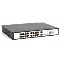 Бастион SKAT PoE-16E-2G Специализированный неуправляемый PoE коммутатор.