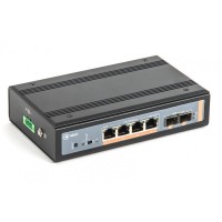Бастион SKAT PoE-IN-4E-2S Специализированный неуправляемый промышленный PoE коммутатор.