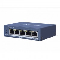 Hikvision DS-3E0505P-E Коммутатор 4 гигабитных порта PoE