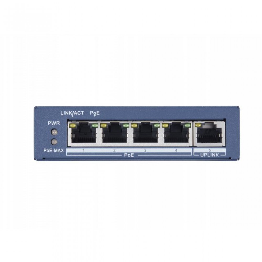 DS-3E0505P-E Коммутатор 4 гигабитных порта PoE