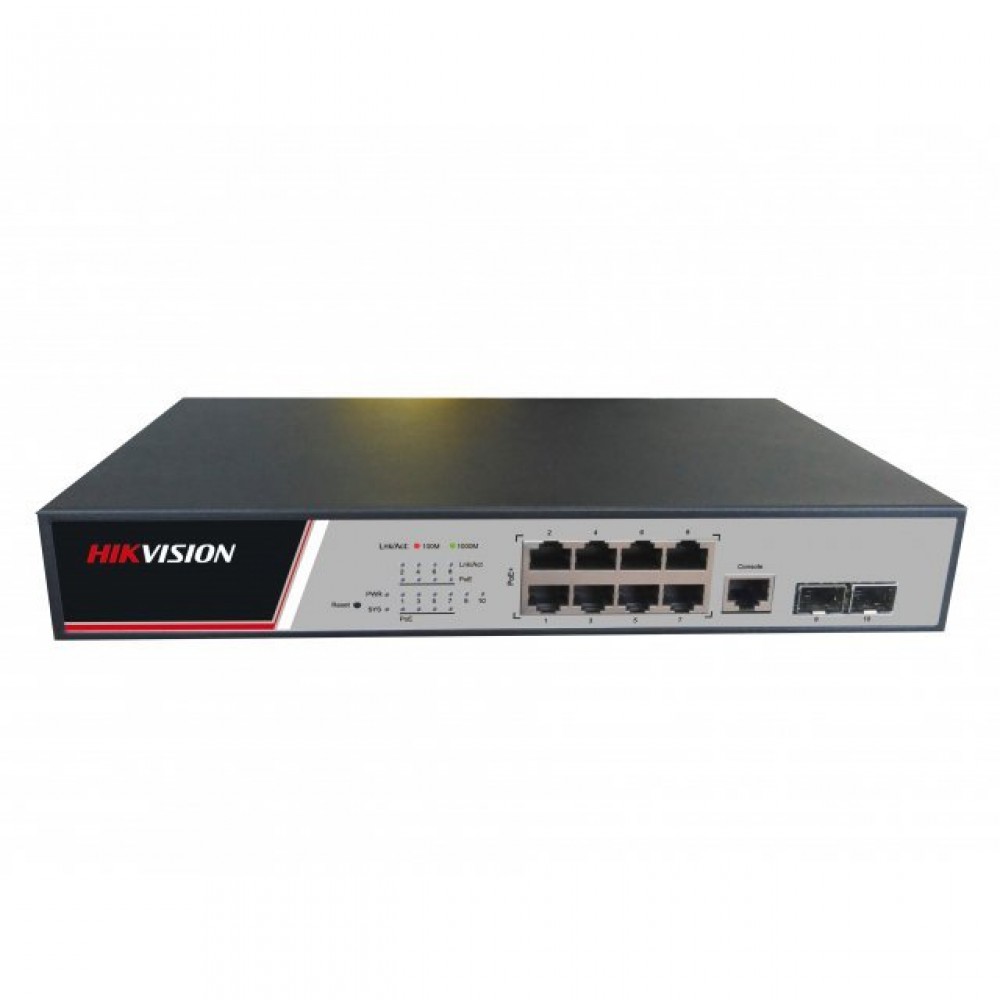 DS-3E2510P Коммутатор 8 гигабитных портов PoE