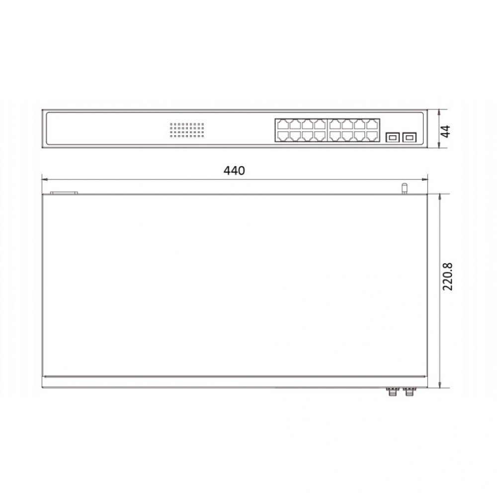 DS-3E0518P-E/M 16-портовый гигабитный неуправляемый PoE-коммутатор