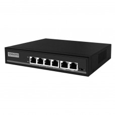 OSNOVO SW-20600/A(80W) Passive PoE коммутатор Fast Ethernet на 6 портов.