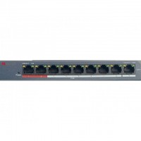 HiWatch DS-S908P(B) Сетевой неуправляемый коммутатор 8 RJ45 100M PoE, 2 порта