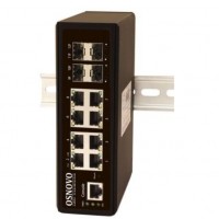 OSNOVO SW-70804/IL Промышленный управляемый (L2+) коммутатор Gigabit Ethernet на 12 портов.