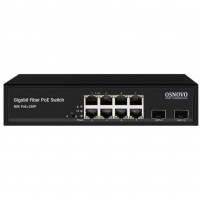 OSNOVO SW-80802(150W) PoE коммутатор Gigabit Ethernet на 8 RJ45+2 SFP порта.