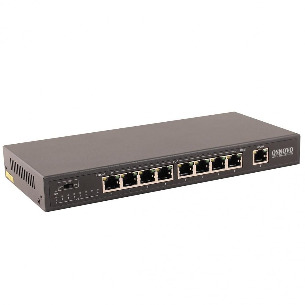SW-20900(Без БП) PoE коммутатор Fast Ethernet на 9 портов.