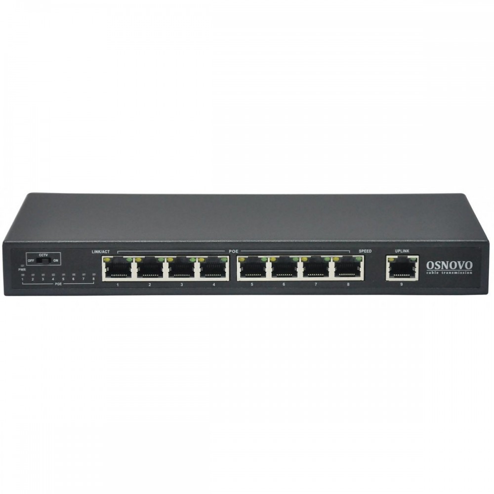 SW-20900(Без БП) PoE коммутатор Fast Ethernet на 9 портов.