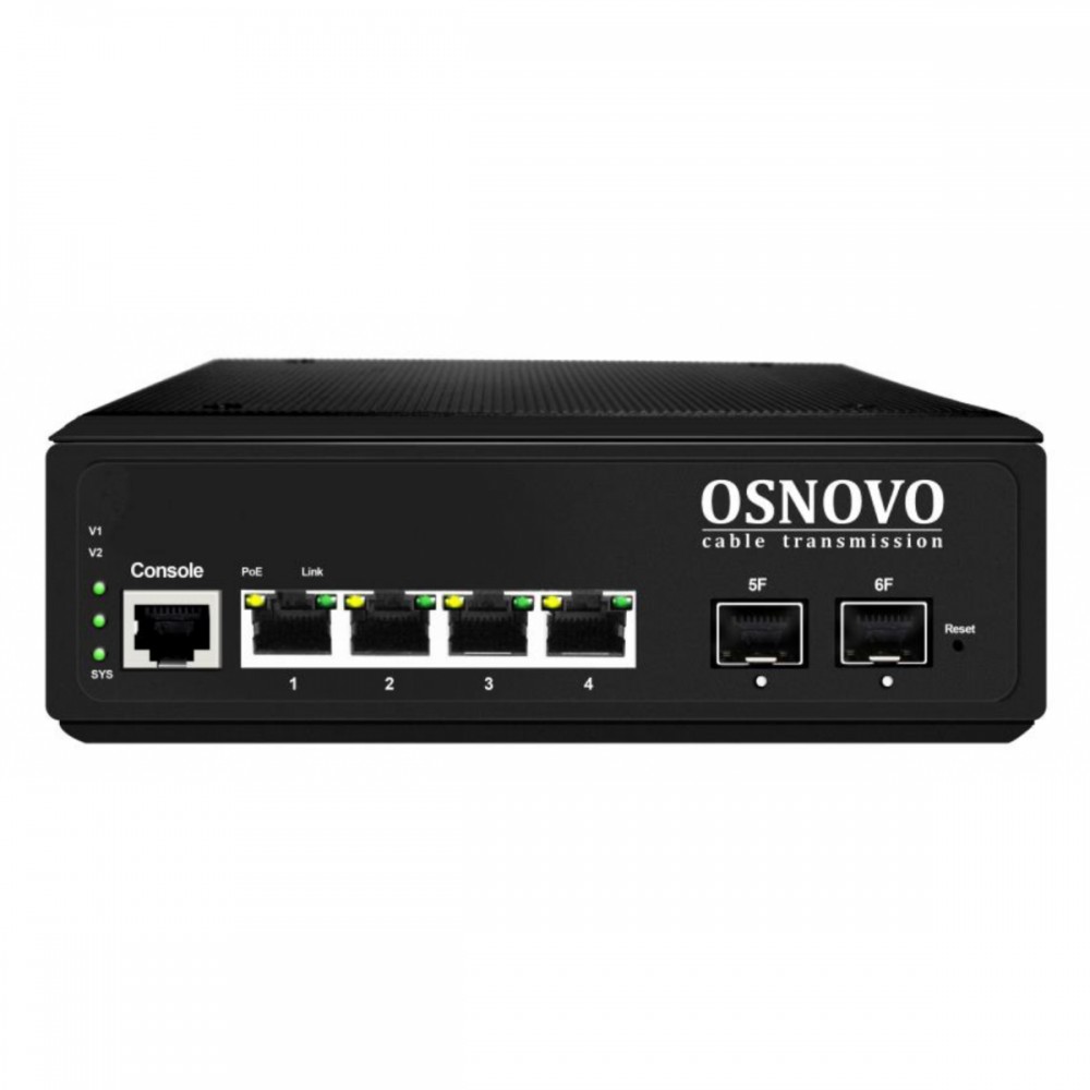 SW-80402/IL Промышленный управляемый (L2+) PoE коммутатор