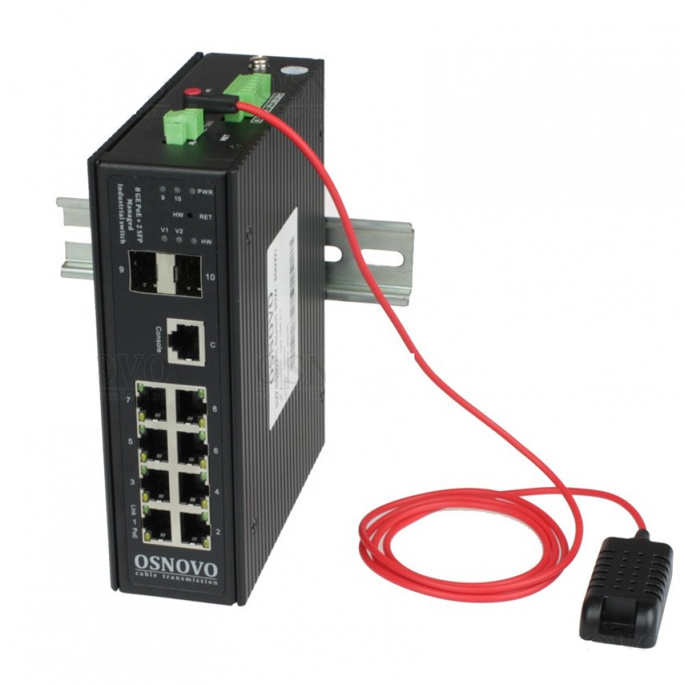 SW-80802/ILS(port 90W,300W) Промышленный управляемый (L2+) HiPoE коммутатор