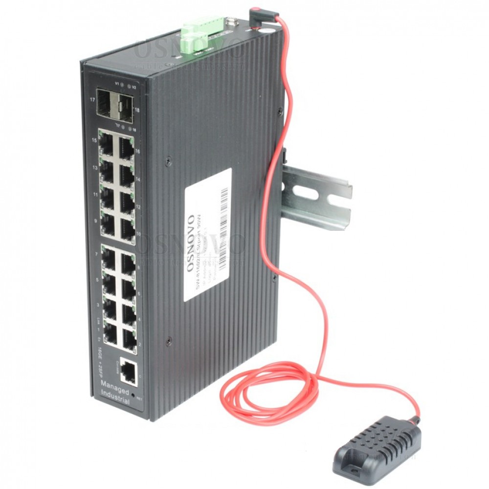 SW-81602/ILS(Port 90W, 600W) Промышленный управляемый (L2+) HiPoE коммутатор