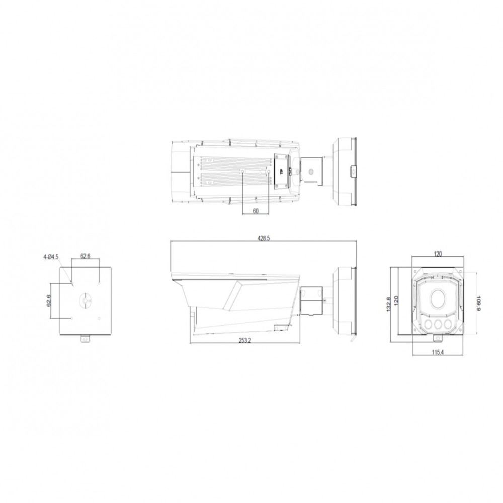 iDS-TCD203-A/0832(850nm) (8–32мм) 2 Мп высокопроизводительная IP-камера для транспорта