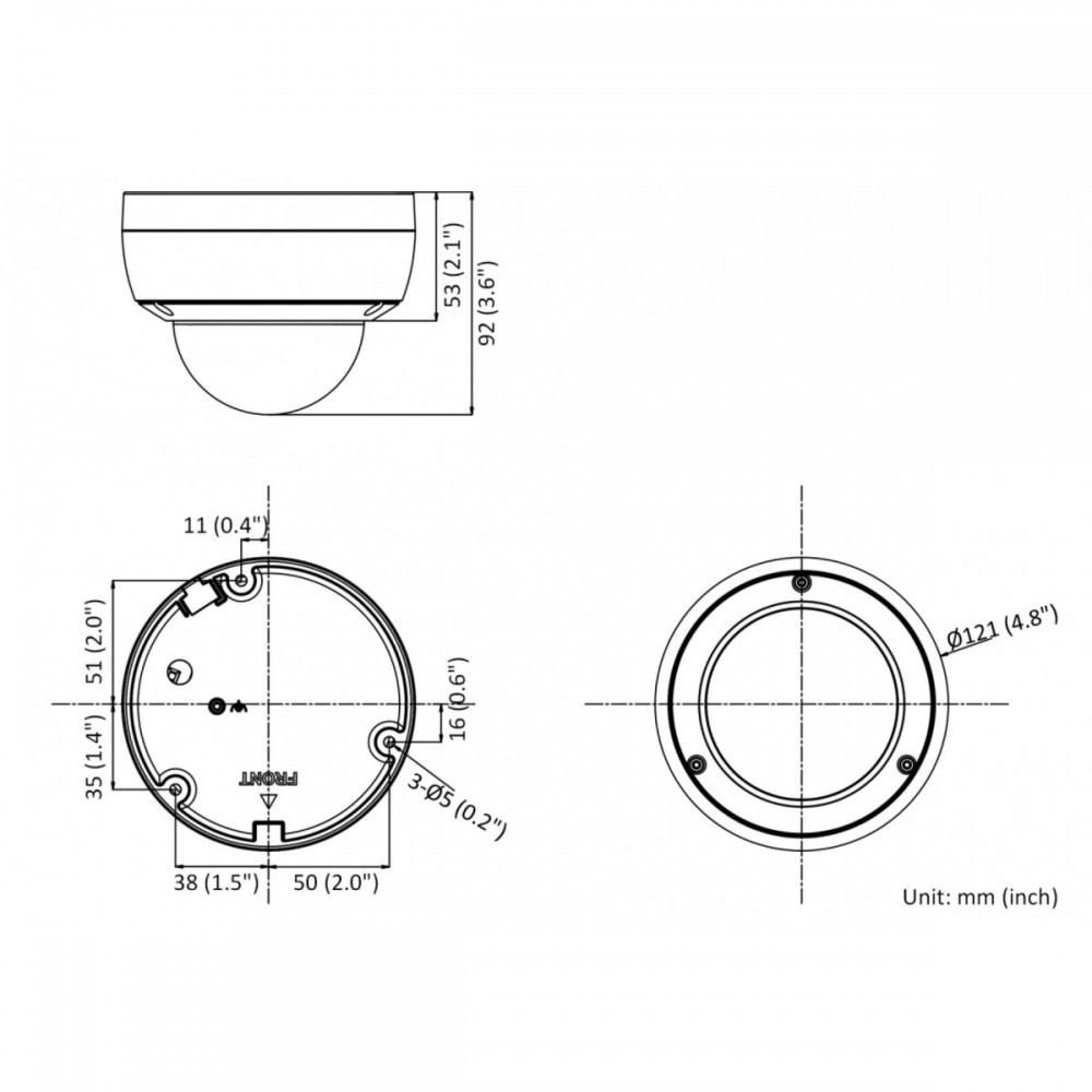DS-2CD3126G2-IS 2Мп уличная купольная IP-камера