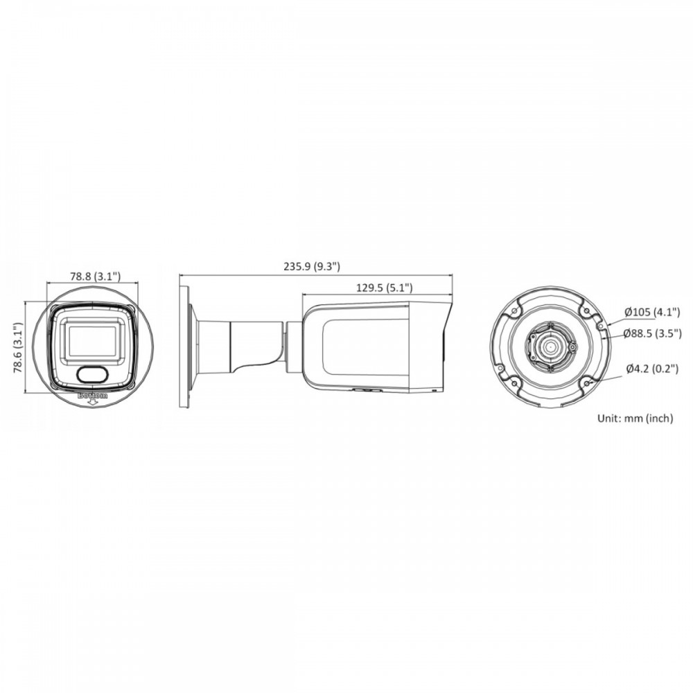 DS-2CD3056G2-IS (6 мм) 5 Мп цилиндрическая IP-камера