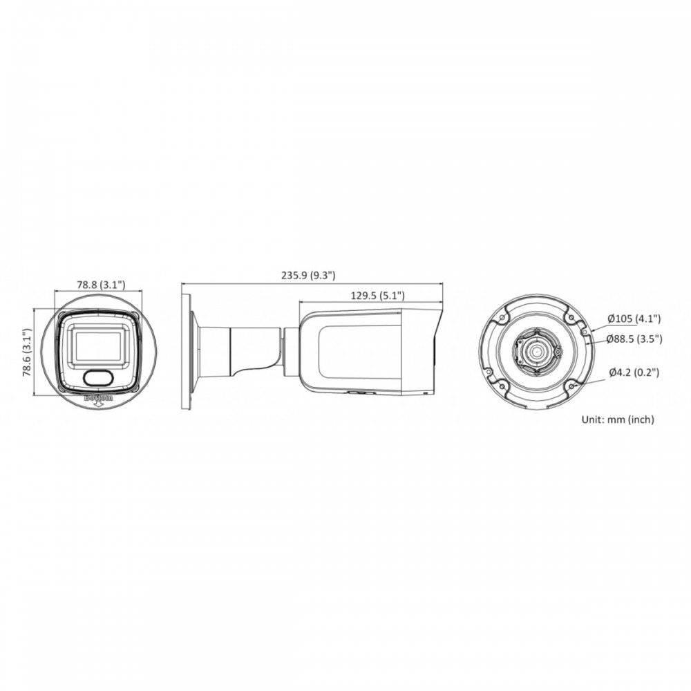 DS-2CD3086G2-IS (6 мм) 8Мп уличная цилиндрическая IP-камера