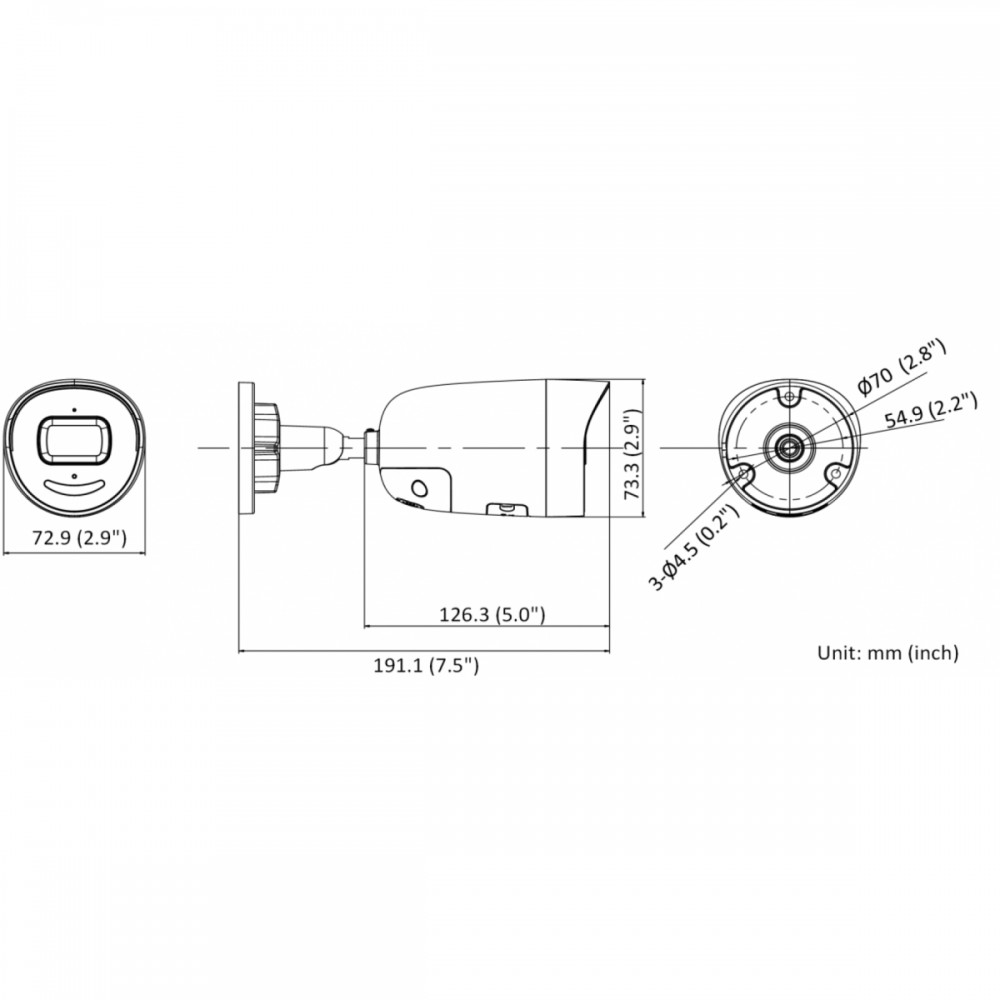 DS-2CD3026G2-IU/SL(C) (2.8 мм) 2 Мп цилиндрическая IP-камера AcuSense