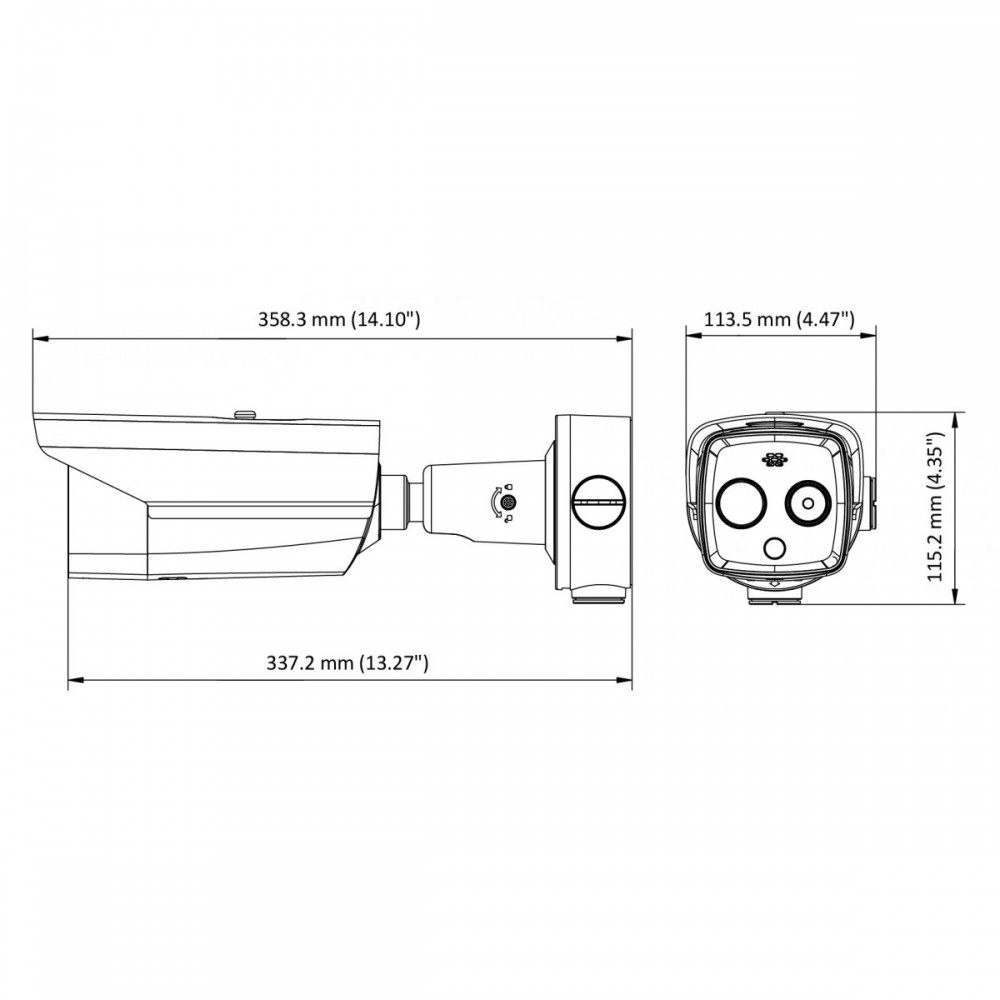 DS-2TD2617-10/PA (9.7 мм) Двухспектральный цилиндрический тепловизор
