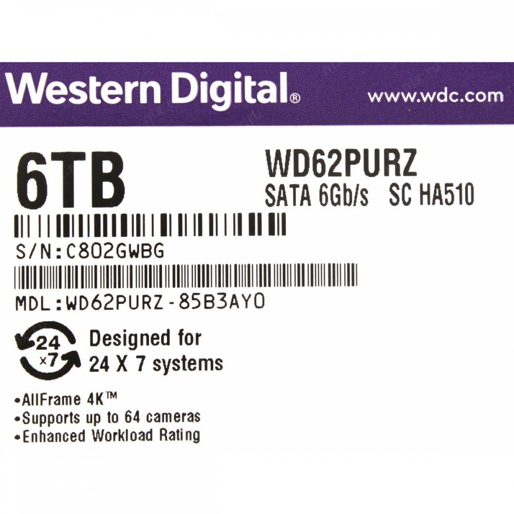 HDD SATA III WD62PURZ Жесткий диск