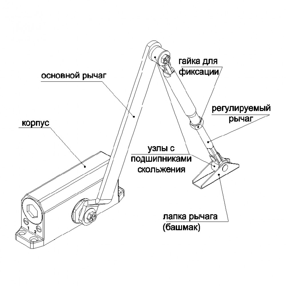 SPRUT Door Closer-071GR Дверной доводчик