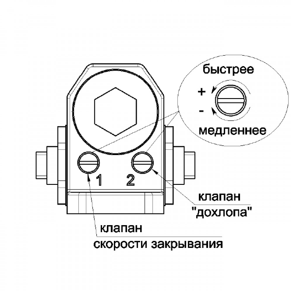 SPRUT Door Closer-051GR Дверной доводчик